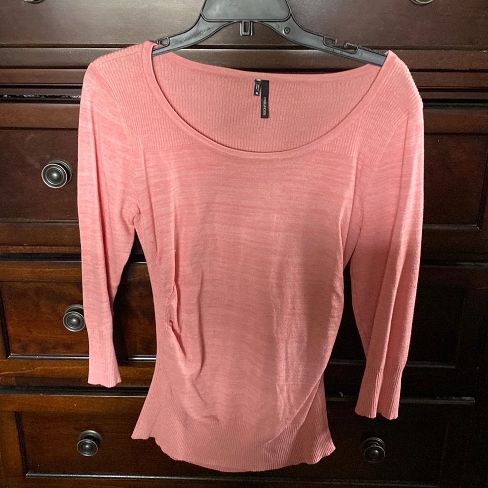 Maurices pink 3/4 sleeve sweater